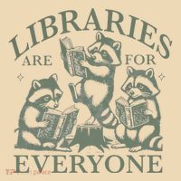 Libraries Are For Everyone Racoon Read Banned Book Librarian Drawstring Bag