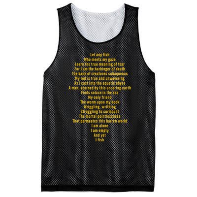 Let Any Fish Who Meets My Gaze Mesh Reversible Basketball Jersey Tank