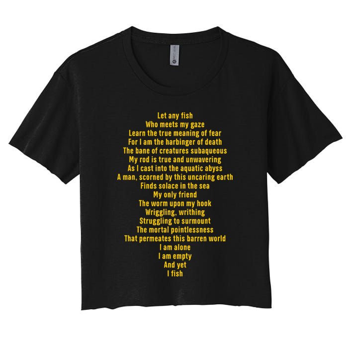 Let Any Fish Who Meets My Gaze Women's Crop Top Tee