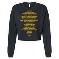 Let Any Fish Who Meets My Gaze Cropped Pullover Crew