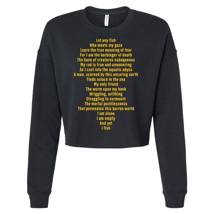 Let Any Fish Who Meets My Gaze Cropped Pullover Crew