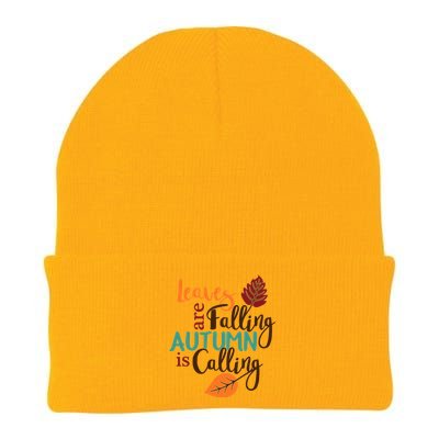 Leaves Are Falling Autumn Is Calling Knit Cap Winter Beanie