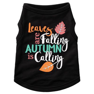 Leaves Are Falling Autumn Is Calling Doggie Tank
