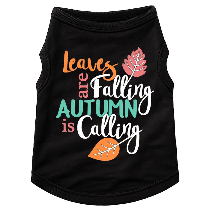 Leaves Are Falling Autumn Is Calling Doggie Tank