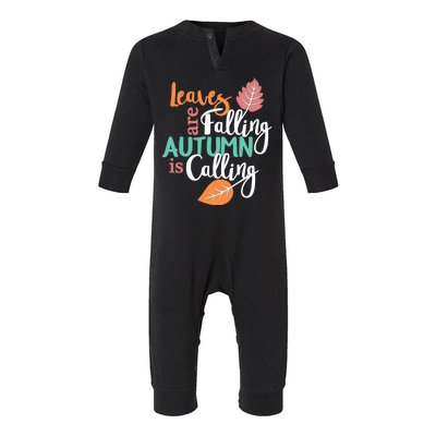 Leaves Are Falling Autumn Is Calling Infant Fleece One Piece