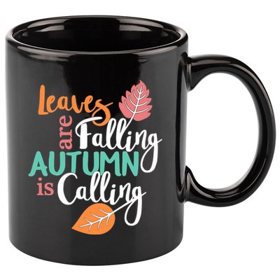 Leaves Are Falling Autumn Is Calling 11oz C Handle Ceramic Mug