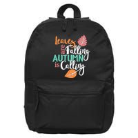 Leaves Are Falling Autumn Is Calling 16 in Basic Backpack