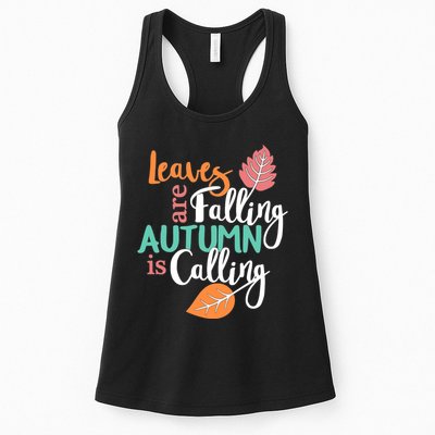 Leaves Are Falling Autumn Is Calling Womens Tank Top