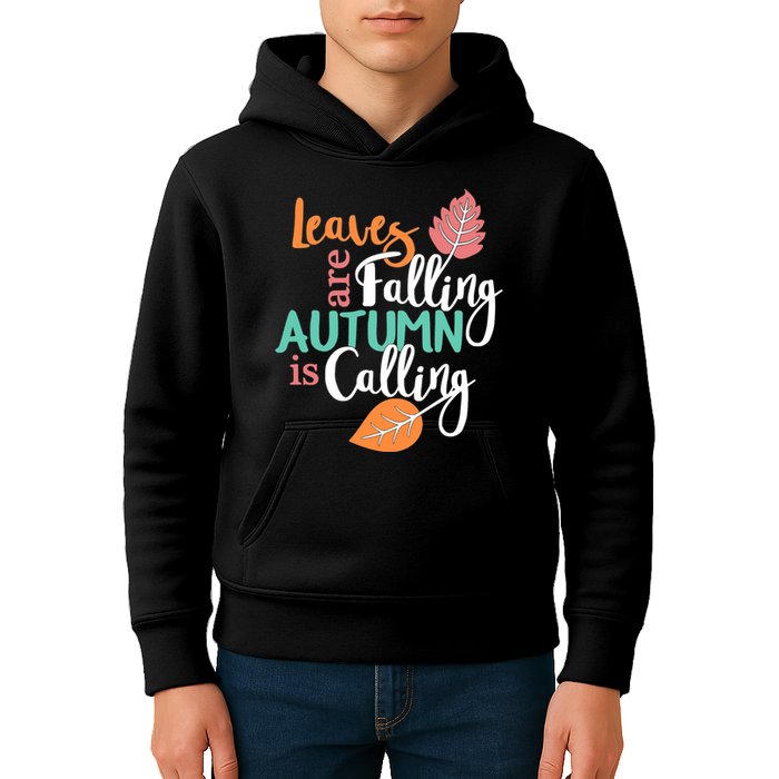 Leaves Are Falling Autumn Is Calling Kids Hoodie
