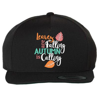 Leaves Are Falling Autumn Is Calling Wool Snapback Cap