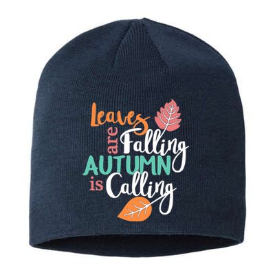 Leaves Are Falling Autumn Is Calling Sustainable Beanie