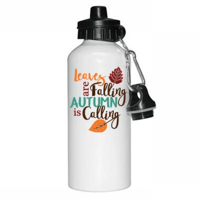 Leaves Are Falling Autumn Is Calling Aluminum Water Bottle