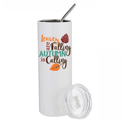 Leaves Are Falling Autumn Is Calling Stainless Steel Tumbler