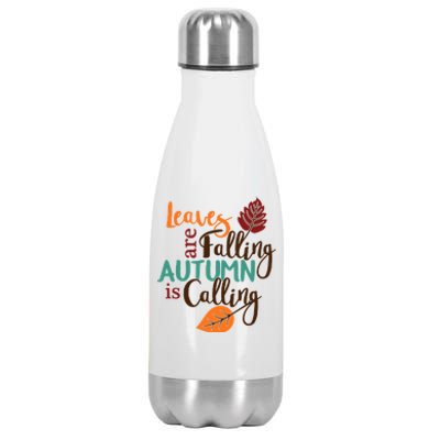 Leaves Are Falling Autumn Is Calling Stainless Steel Insulated Water Bottle