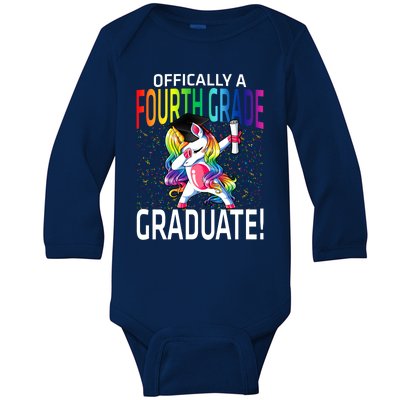 Ly A Fourth Grade Graduate Unicorn Gift Baby Long Sleeve Bodysuit