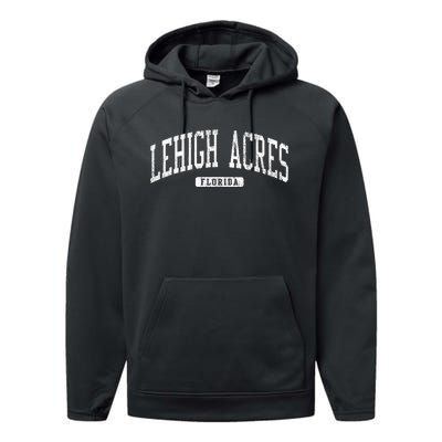 Lehigh Acres Florida Fl Js03 College University Performance Fleece Hoodie