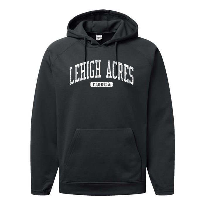 Lehigh Acres Florida Fl Js03 College University Performance Fleece Hoodie