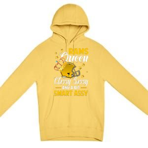 Los Angeles Football Queen Classy Sassy And A Bit Smart Assy Premium Pullover Hoodie