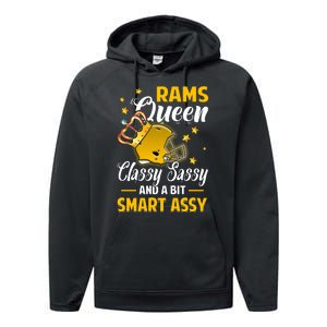 Los Angeles Football Queen Classy Sassy And A Bit Smart Assy Performance Fleece Hoodie