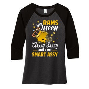 Los Angeles Football Queen Classy Sassy And A Bit Smart Assy Women's Tri-Blend 3/4-Sleeve Raglan Shirt