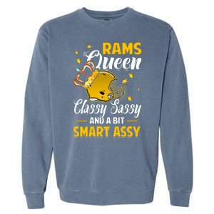 Los Angeles Football Queen Classy Sassy And A Bit Smart Assy Garment-Dyed Sweatshirt