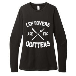 Leftovers Are For Quitters Gobble Funny Thanksgiving Gifts Womens CVC Long Sleeve Shirt