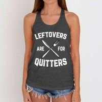 Leftovers Are For Quitters Gobble Funny Thanksgiving Gifts Women's Knotted Racerback Tank