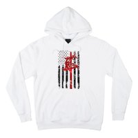 Lineman American Flag Electric Cable Lineworker Hoodie