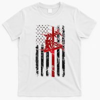 Lineman American Flag Electric Cable Lineworker T-Shirt