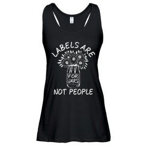 Labels Are For Jars Not People Floral Fun Ladies Essential Flowy Tank