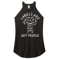 Labels Are For Jars Not People Floral Fun Women's Perfect Tri Rocker Tank