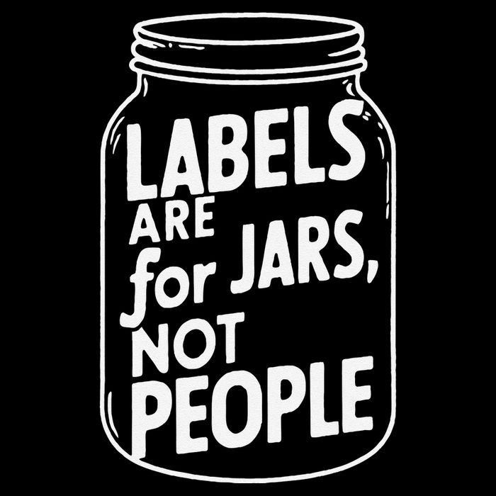 Labels Are For Jars Not People Stripe Pom Pom Beanie