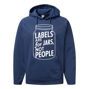 Labels Are For Jars Not People Performance Fleece Hoodie