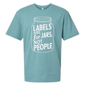 Labels Are For Jars Not People Sueded Cloud Jersey T-Shirt