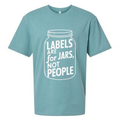 Labels Are For Jars Not People Sueded Cloud Jersey T-Shirt
