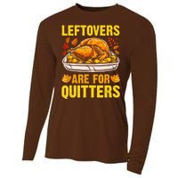 Leftovers Are For Quitters Thanksgiving Turkey Dinner Cooling Performance Long Sleeve Crew