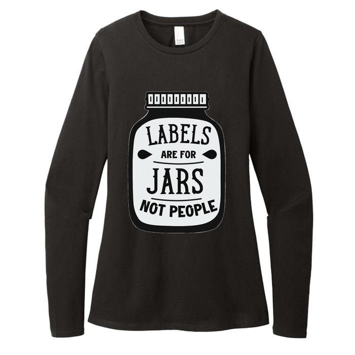 Labels Are For Jars Not People Positive Message Womens CVC Long Sleeve Shirt