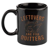 Leftovers Are For Quitters Thanksgiving Funny Turkey Leg Day 11oz C Handle Ceramic Mug