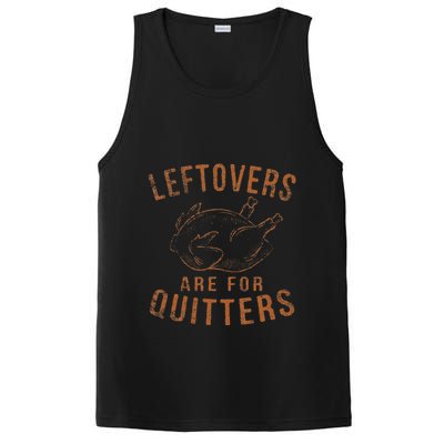 Leftovers Are For Quitters Thanksgiving Funny Turkey Leg Day PosiCharge Competitor Tank