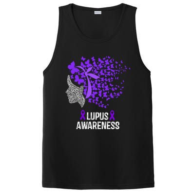 Lupus Awareness Funny Gift Lupus Purple Butterflies Gift PosiCharge Competitor Tank