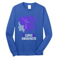 Lupus Awareness Funny Gift Lupus Purple Butterflies Gift Long Sleeve Shirt