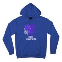 Lupus Awareness Funny Gift Lupus Purple Butterflies Gift Tall Hoodie