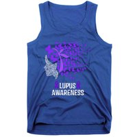 Lupus Awareness Funny Gift Lupus Purple Butterflies Gift Tank Top