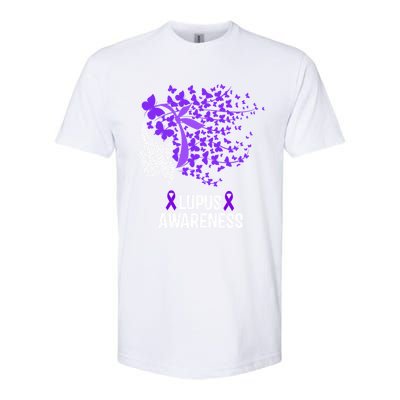 Lupus Awareness Funny Gift Lupus Purple Butterflies Gift Softstyle® CVC T-Shirt