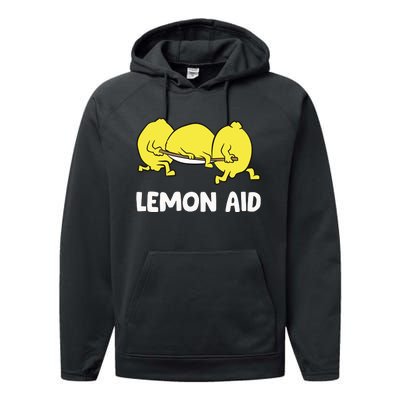 Lemon Aid Funny Lemonade Funny Lemons Performance Fleece Hoodie