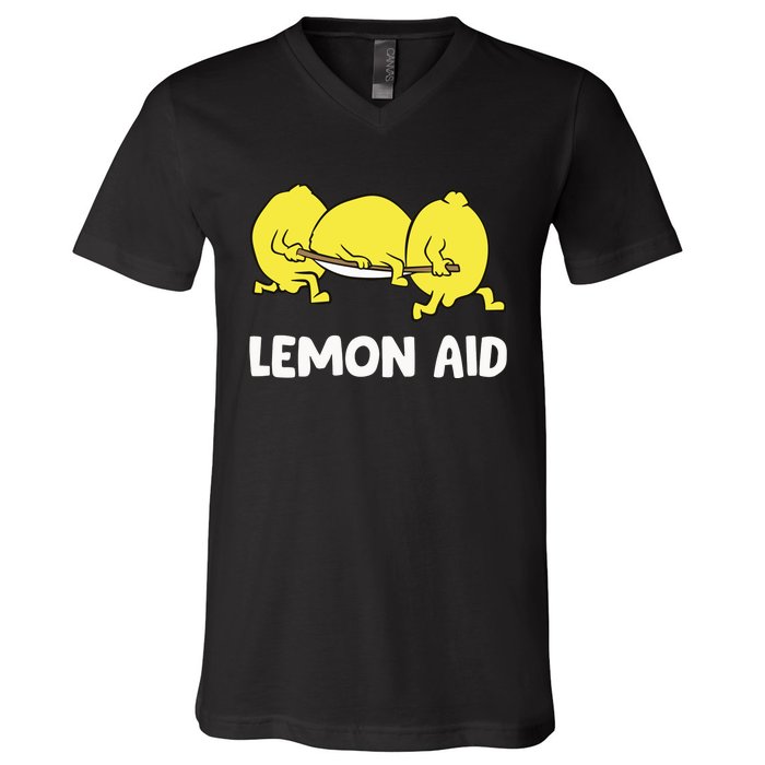 Lemon Aid Funny Lemonade Funny Lemons V-Neck T-Shirt