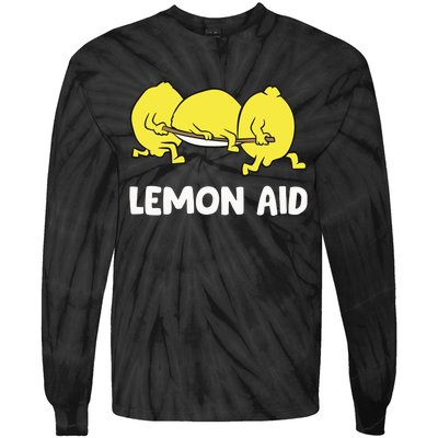 Lemon Aid Funny Lemonade Funny Lemons Tie-Dye Long Sleeve Shirt