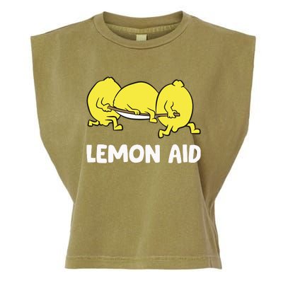 Lemon Aid Funny Lemonade Funny Lemons Garment-Dyed Women's Muscle Tee