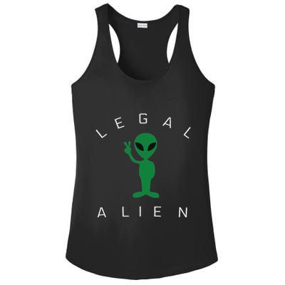 Legal Alien Funny Pro Immigration Anti Racism Ladies PosiCharge Competitor Racerback Tank