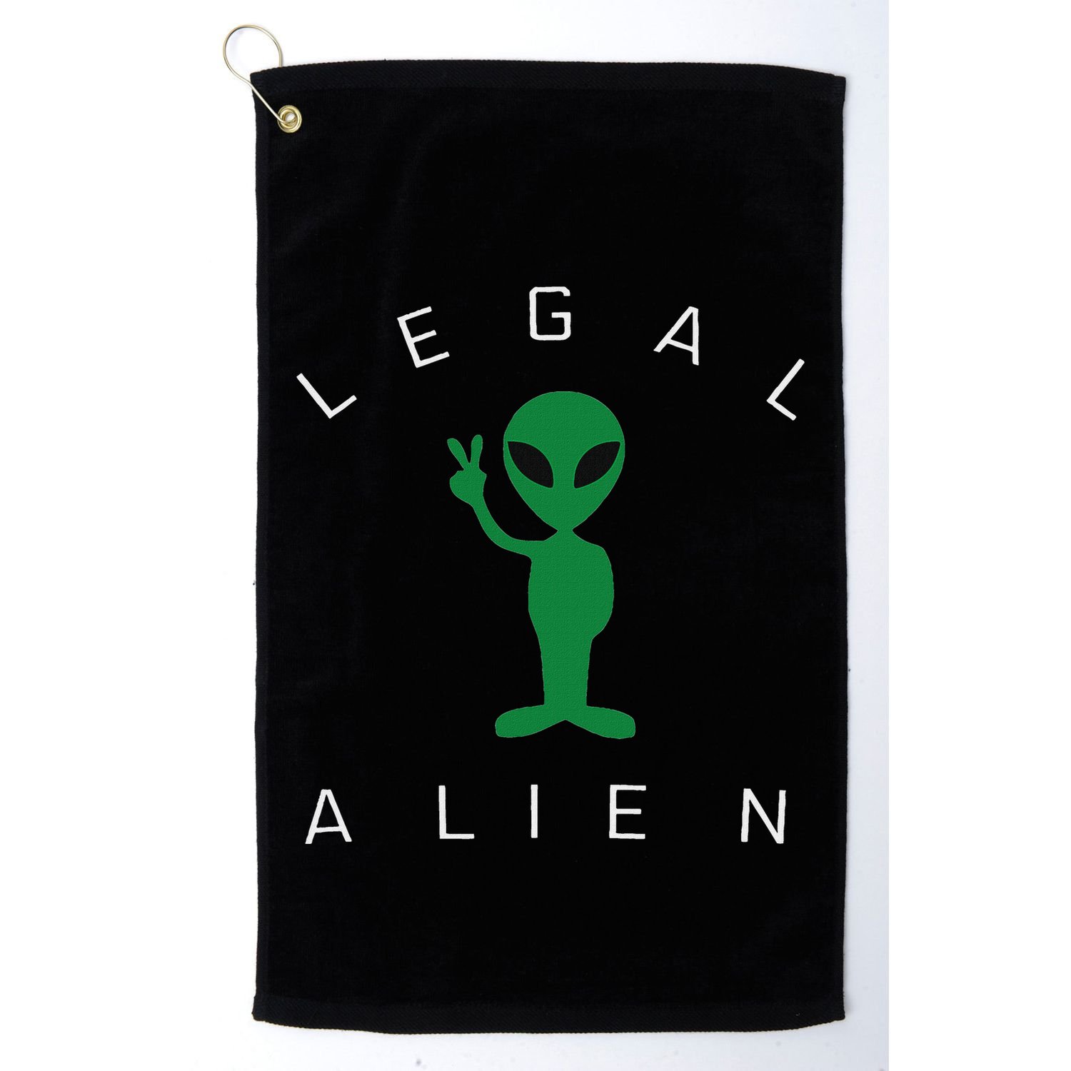 Legal Alien Funny Pro Immigration Anti Racism Golf Towel